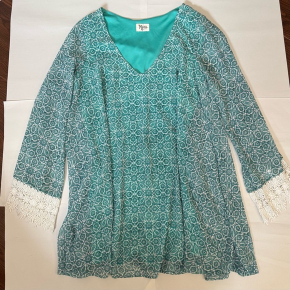 Show Me Your Mumu Portabella Tunic Mini Dress Boho Chiffon Lace Little Lady Lolo - Picture 9 of 11